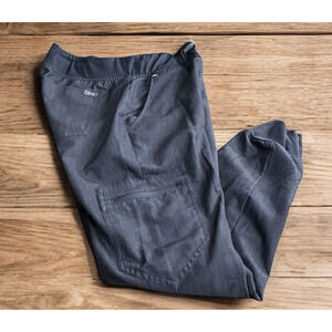 FIGS Women Zamora Jogger Scrub Pants Sz Small Graphite Gray Drawstring Uniform